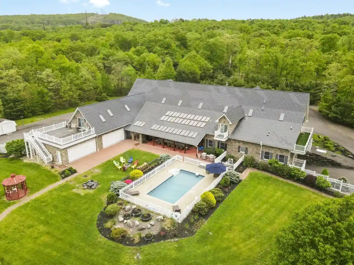 poconos luxury mansion with swimming pool