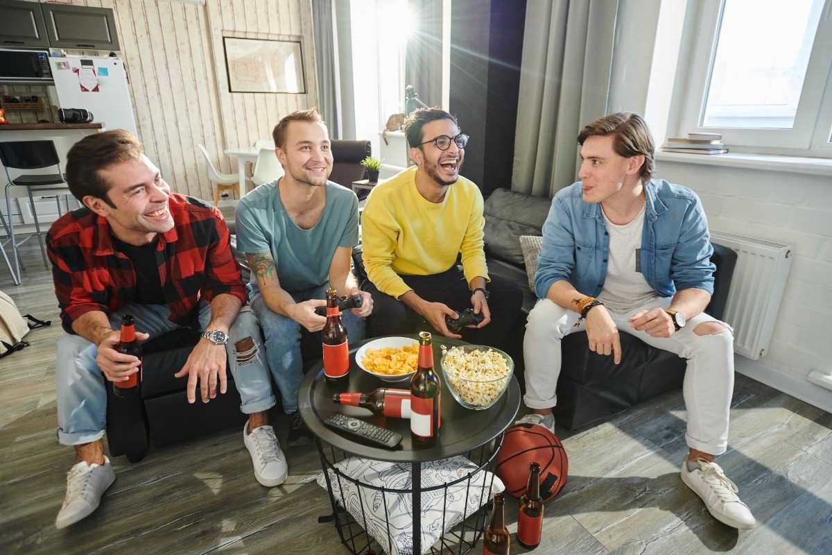 people chilling in a private rental