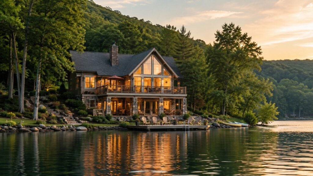 lakefront houses in poconos