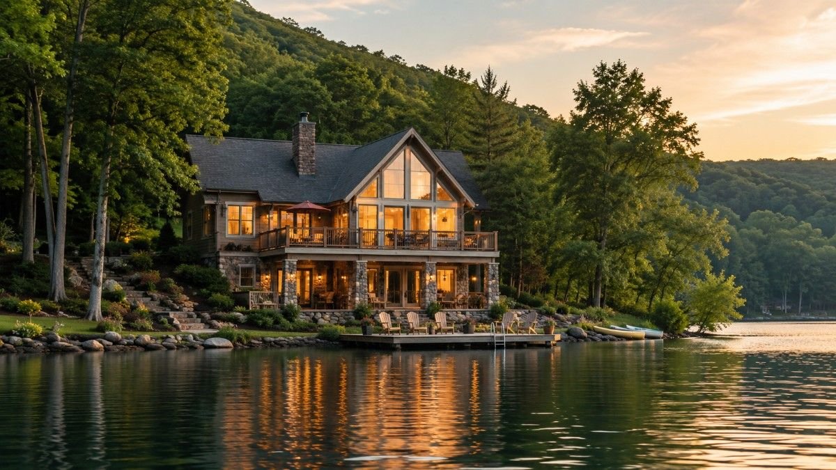 lakefront houses in poconos